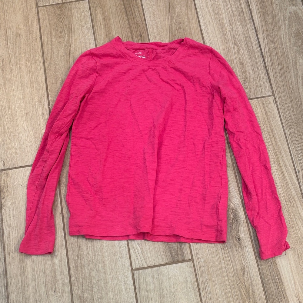 J. Crew Vibrant Pink Long Sleeve Tee for Women